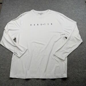 Hang Ten Shirt Mens 2XL White Rash‎ Guard UV Protection UPF 50 Surf Performance